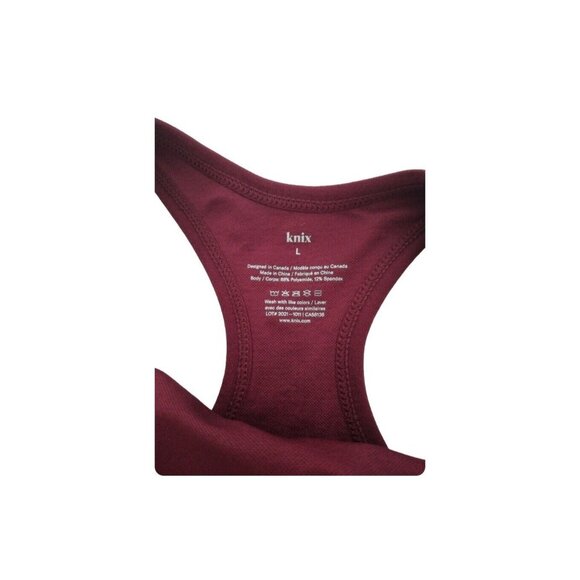 Knix Your High Neck Seamless Sports Bra Dark Cherry Size Large Pullover - Picture 5 of 7